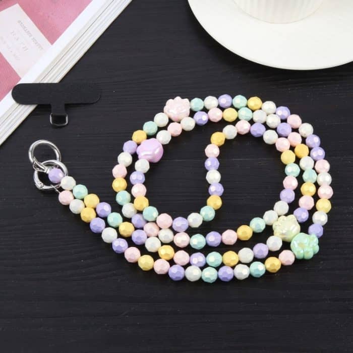 Handy Anti-Verlust Diamant farbige Perle lange Kette – Bild 4