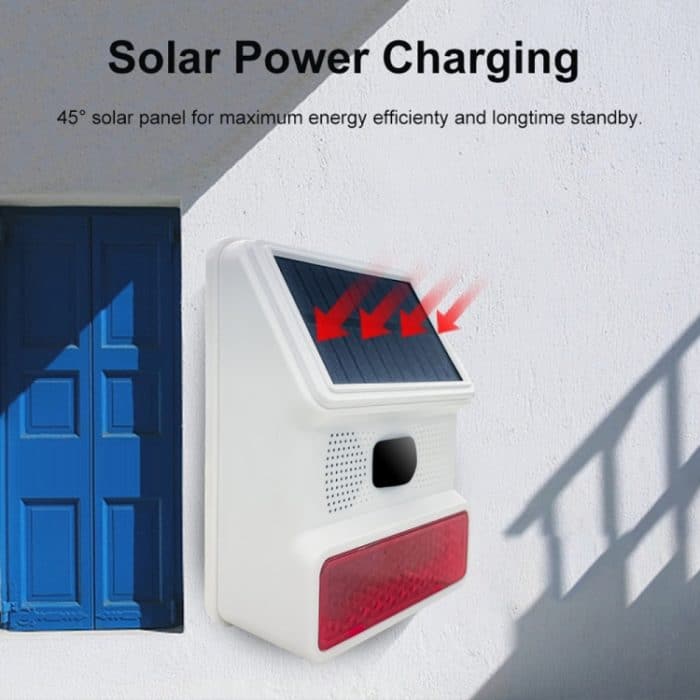 PE-523 Solarbetriebene kabellose Blitzsirene mit Ton und Licht – Bild 5