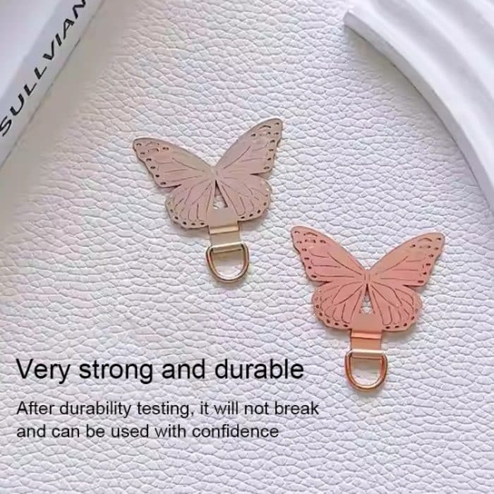 Befestigungsdichtung für Handy-Lanyard aus Metall mit Schmetterlingsmotiv – Bild 3