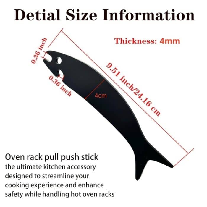Push-Pull-Backofengestell aus Acryl in Fischform, Push-Pull-Werkzeug zum Backen – Bild 4
