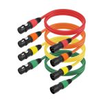 4 Farben/Set JC1015 XLR 3-poliges Audiokabel, Stecker auf Buchse, 1m, 1.8m
