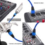 6 Farben/Set JC1015 XLR 3-poliges Audiokabel, Stecker auf Buchse, 1m, 1.8m – Bild 7