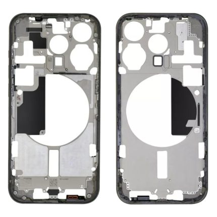 Für iPhone 15 Pro Mittelrahmen-Blendenplatte mit Seitentasten + Kartenfach, China Version, US Version, CE EU Version
