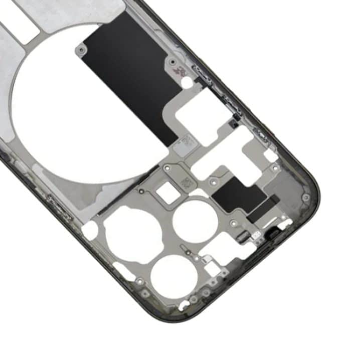 Für iPhone 15 Pro Mittelrahmen-Blendenplatte mit Seitentasten + Kartenfach, China Version, US Version, CE EU Version – Bild 6