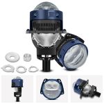 T05 Paar 3 Zoll Auto-Bifokalscheinwerfer mit direkter Lichtquelle und LED-Linse, Linkslenker, T05