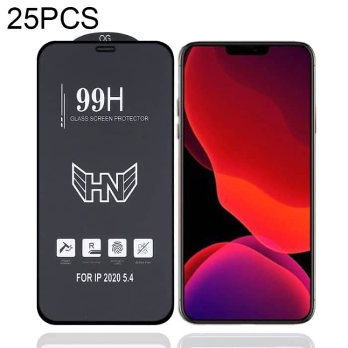 EDA00695201.jpg 25 Stück hohe Aluminium-Vollbild-Hartglasfolie mit großem Bogen, For iPhone 12 mini (25 PCS), For iPhone 12 / 12 Pro (25 PCS), For iPhone 12 Pro Max (25 PCS) – Bild 1