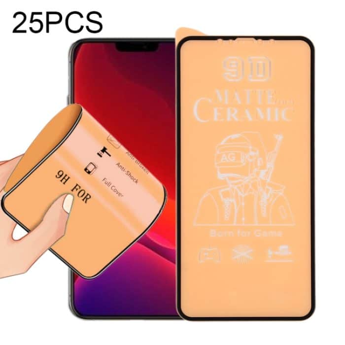 EDA00695701.jpg 25 Stück 9D-Vollbild-Vollkleber-Mattkeramikfolie, For iPhone 12 mini, For iPhone 12 / 12 Pro, For iPhone 12 Pro Max – Bild 1