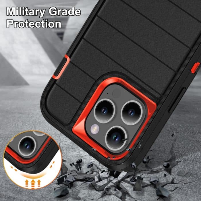 Defender Gen2 Robuste PC + Silikon-Telefonhülle mit Halterung, For iPhone 15 Pro Max, For iPhone 15 Pro, For iPhone 15 Plus – Bild 7