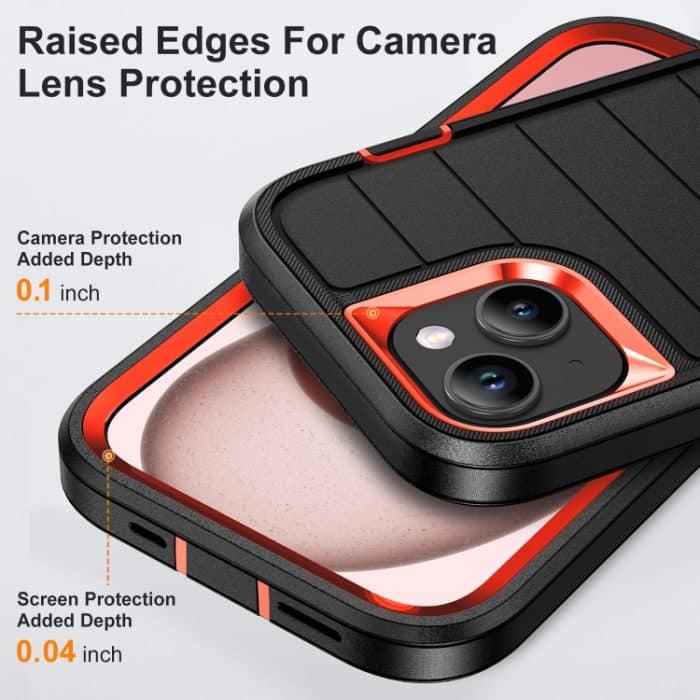 Defender Gen2 Robuste PC + Silikon-Telefonhülle mit Halterung, For iPhone 15, For iPhone 14 Plus, For iPhone 14 – Bild 5