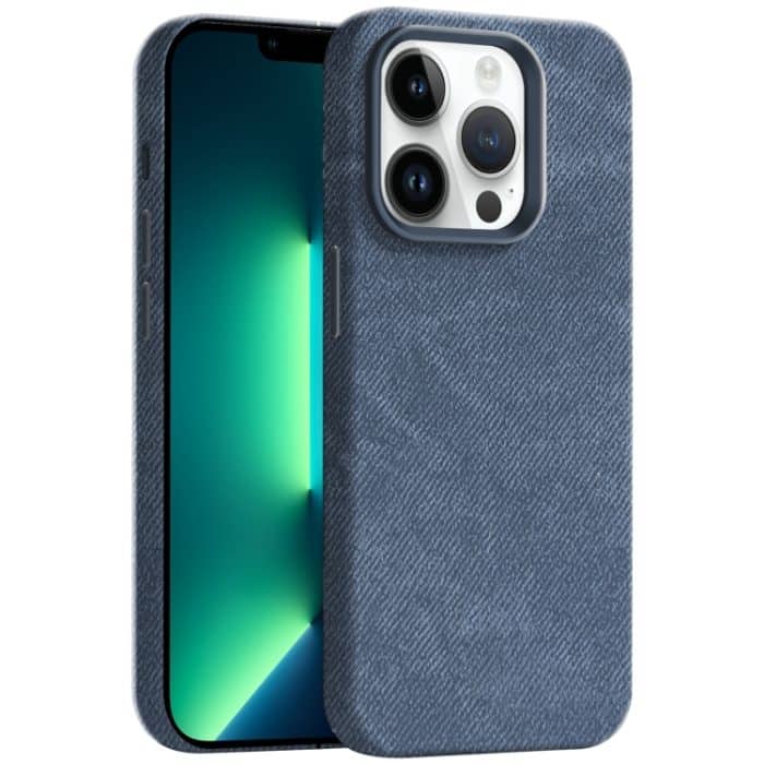 Skin Feel Denim Leder MagSafe Telefonhülle, For iPhone 13 Pro Max, For iPhone 13 Pro – Bild 1