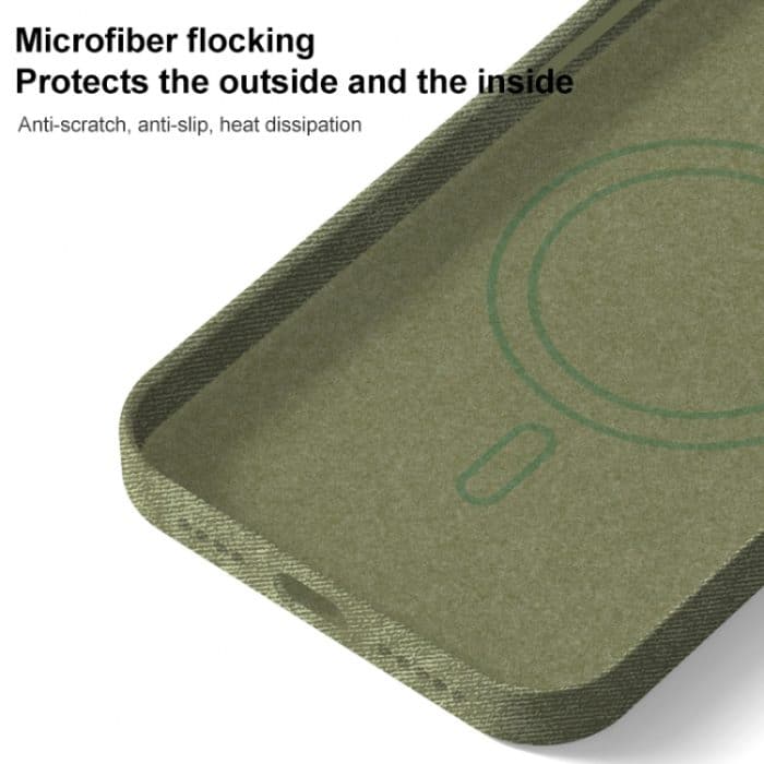 Skin Feel Denim Leder MagSafe Telefonhülle, For iPhone 14 Pro, For iPhone 14 Pro Max – Bild 4