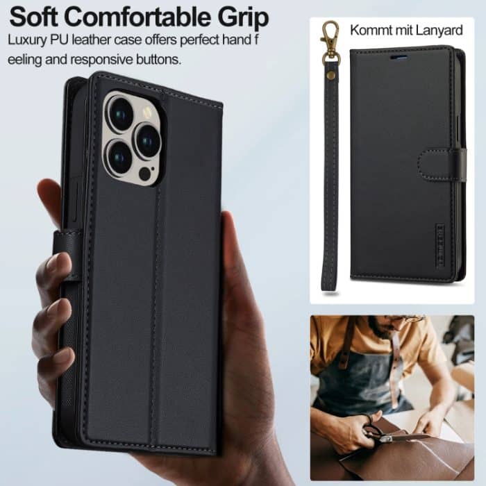 LC.IMEEKE L2-Serie Abnehmbare Magsafe PU-Telefonhülle mit Umhängeband, For iPhone 13 Pro Max, For iPhone 13 Pro, For iPhone 13, For iPhone 12 / 12 Pro – Bild 2