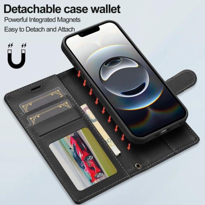 LC.IMEEKE L2-Serie Abnehmbare Magsafe PU-Telefonhülle mit Umhängeband, For iPhone 16e, For iPhone 16 Pro Max, For iPhone 16 Pro, For iPhone 16 Plus – Bild 5