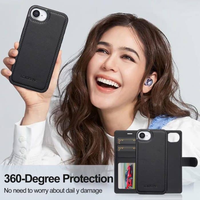 LC.IMEEKE L2-Serie Abnehmbare Magsafe PU-Telefonhülle mit Umhängeband, For iPhone 16e, For iPhone 16 Pro Max, For iPhone 16 Pro, For iPhone 16 Plus – Bild 8