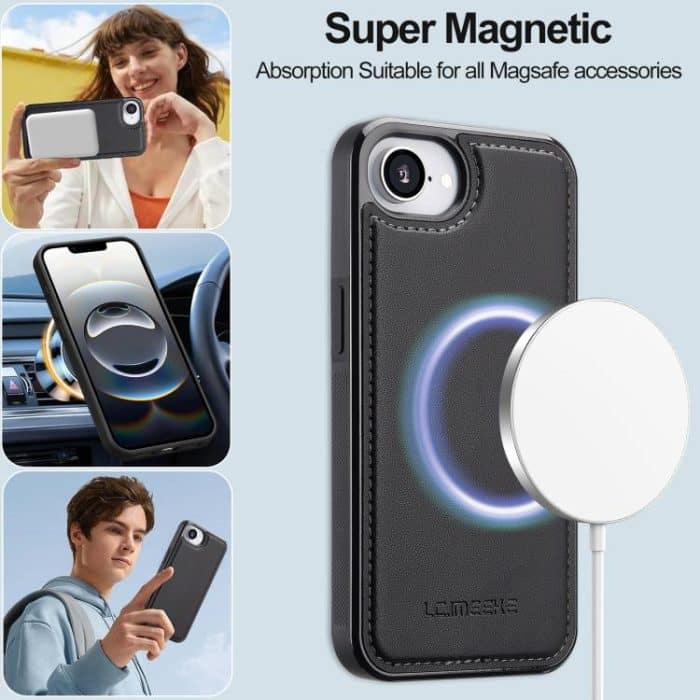 LC.IMEEKE L2-Serie Abnehmbare Magsafe PU-Telefonhülle mit Umhängeband, For iPhone 16e, For iPhone 16 Pro Max, For iPhone 16 Pro, For iPhone 16 Plus – Bild 9