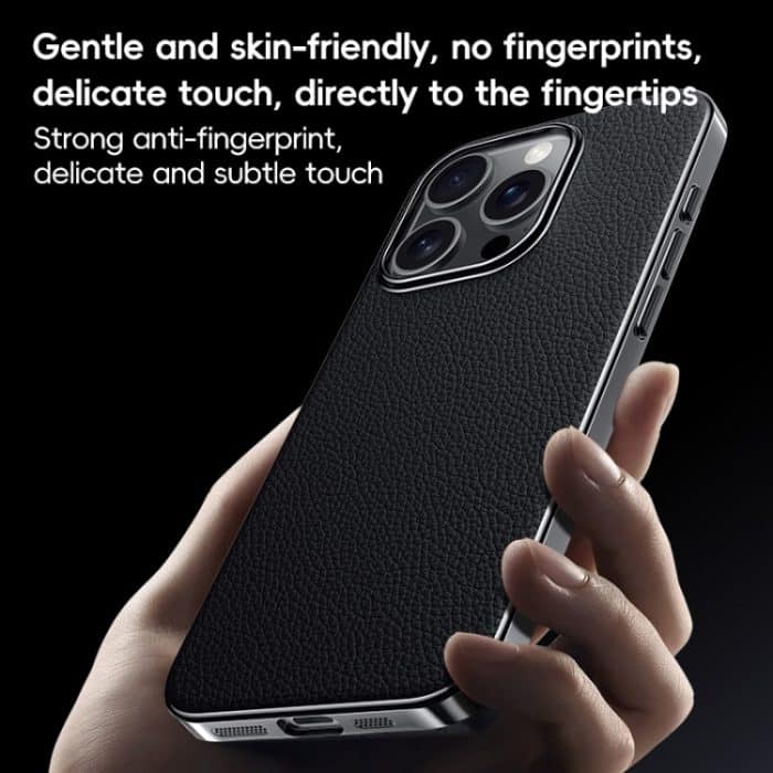 Galvanisierte PC-Telefonhülle aus Rindsleder der ersten Schicht, For iPhone 15 Pro, For iPhone 15, For iPhone 14, For iPhone 14 Pro – Bild 5