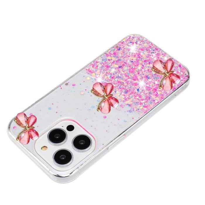 Leuchtende Sternenhimmel Glitzer Schmetterling TPU Handyhülle, For iPhone 16 Pro Max, For iPhone 16 Pro, For iPhone 16 Plus, For iPhone 16, For iPhone 15 Pro Max, For iPhone 15 Pro – Bild 4