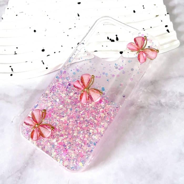 Leuchtende Sternenhimmel Glitzer Schmetterling TPU Handyhülle, For iPhone 7 / 8 / SE 2022, For iPhone 13 Pro Max, For iPhone 13 Pro, For iPhone 13, For iPhone 12 / 12 Pro, For iPhone 12 Pro Max – Bild 6