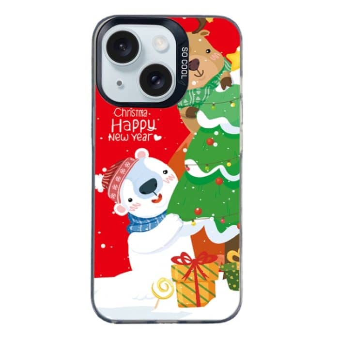 Weihnachtsserie PC-Telefonhülle mit vollständigem Muster, For iPhone 15 Plus – Bild 1