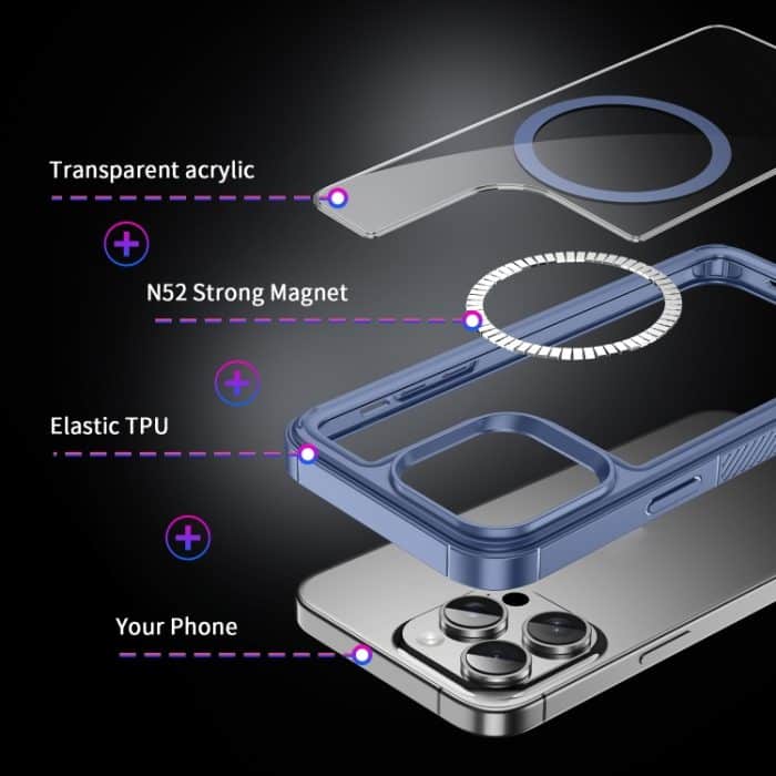 Forerunner Stoßfeste Acryl-Hybrid-TPU-Magsafe-Telefonhülle, For iPhone 15 Pro Max, For iPhone 15 Plus, For iPhone 15, For iPhone 14 – Bild 6