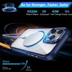 Atmungsaktive, hautfreundliche, transparente MagSafe-Magnettelefonhülle, For iPhone 16 Pro Max, For iPhone 16 Pro, For iPhone 15 Pro Max, For iPhone 15 Pro – Bild 3