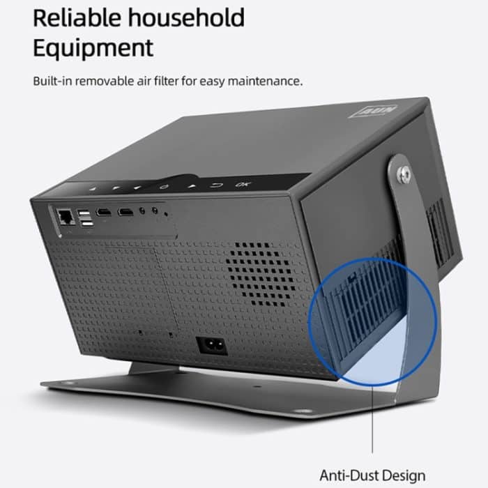 AUN A003 Pro 1920 x 1080P 350 Lumen Tragbarer Heimkino-LED-HD-Digitalprojektor, US Plug, UK Plug, EU Plug – Bild 6