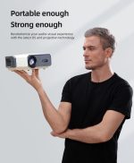 AUN A004 Pro 1920 x 1080P 9000 Lumen Android 9.0 Tragbarer LCD-Projektor, US Plug, UK Plug, EU Plug, AU Plug – Bild 4