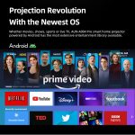 AUN A004 Pro 1920 x 1080P 9000 Lumen Android 9.0 Tragbarer LCD-Projektor, US Plug, UK Plug, EU Plug, AU Plug – Bild 8