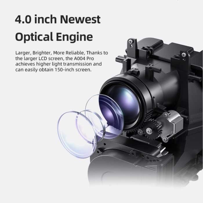 AUN A004 Pro 1920 x 1080P 9000 Lumen Android 9.0 Tragbarer LCD-Projektor, US Plug, UK Plug, EU Plug, AU Plug – Bild 10