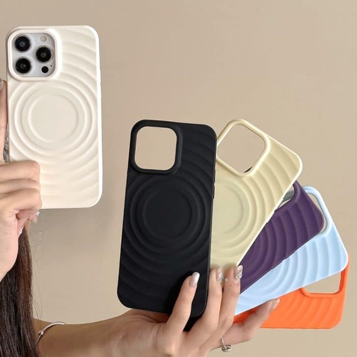 Frosted Wave Texture MagSafe Magnetische TPU-Telefonhülle, For iPhone 13 Pro Max, For iPhone 13 Pro, For iPhone 13, For iPhone 12 – Bild 2