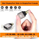 8K 60Hz DisplayPort Stecker auf Mini DisplayPort Buchse Adapter DP Konverter – Bild 4