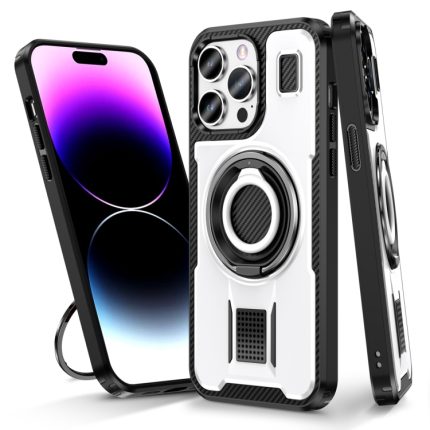 Ringhalter Carbon Fiber PC Hybrid TPU Telefonhülle, For iPhone 14 Pro, For iPhone 14 Pro Max, For iPhone 7 / 8 / SE 2022