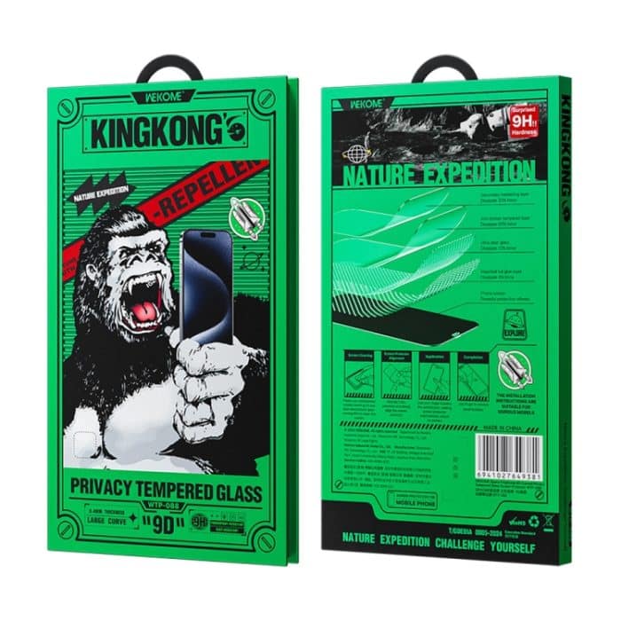 WK WTP-088 Space King Kong 9D gebogene 28-Grad-Sichtschutzfolie aus gehärtetem Glas, For iPhone 16 Pro Max, For iPhone 16 Pro, For iPhone 16 Plus / 15 Plus, For iPhone 16 / 15 – Bild 4