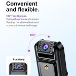 A82 IR-Nachtsicht-Drehobjektiv 2K HD-Video-WiFi-Recorder mit Rückclip, A82 – Bild 5