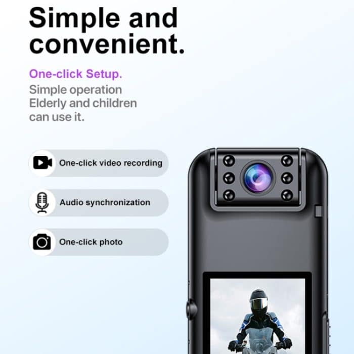 A82 IR-Nachtsicht-Drehobjektiv 2K HD-Video-WiFi-Recorder mit Rückclip, A82 – Bild 6