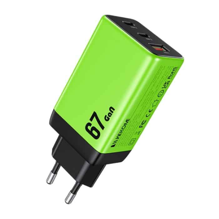 WK WP-U157 67 W USB-C / Typ-Cx2, USB-GaN-Schnellladegerät, EU Plug, UK Plug – Bild 1