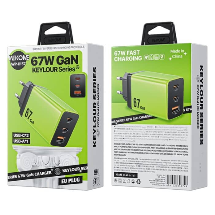 WK WP-U157 67 W USB-C / Typ-Cx2, USB-GaN-Schnellladegerät, EU Plug, UK Plug – Bild 10
