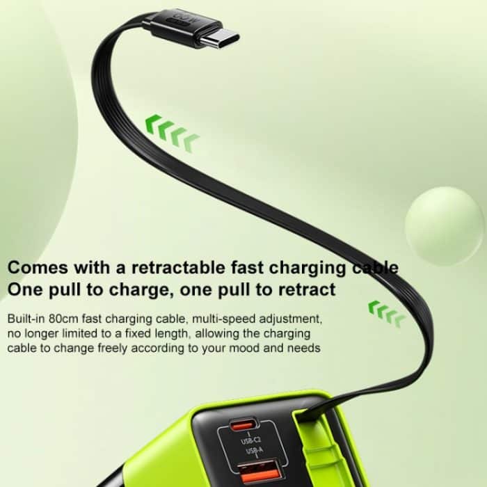 WK WP-U39 65 W USB-C / Typ-C, USB GaN Schnellladegerät mit 80 cm Typ-C Kabel, EU Plug, US Plug – Bild 5