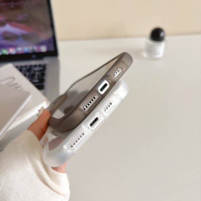 Mattierte transparente TPU-Telefonhülle mit Katzenkopf, For iPhone 15 Pro Max, For iPhone 15 Pro, For iPhone 15 Plus, For iPhone 15, For iPhone 14 Plus, For iPhone 14 – Bild 4