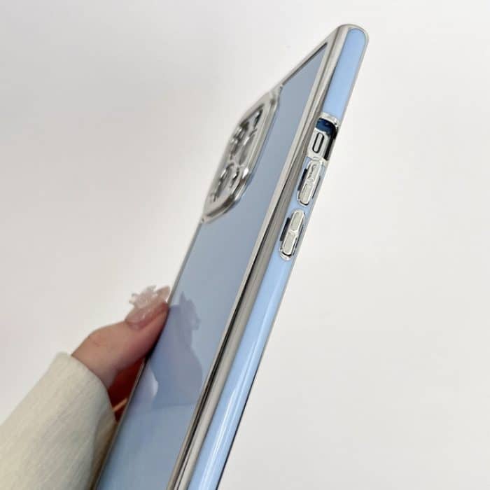 Galvanisierte einfarbige TPU-Telefonhülle mit feinen Löchern, For iPhone 13 Pro Max, For iPhone 13 Pro, For iPhone 13, For iPhone 12 – Bild 4