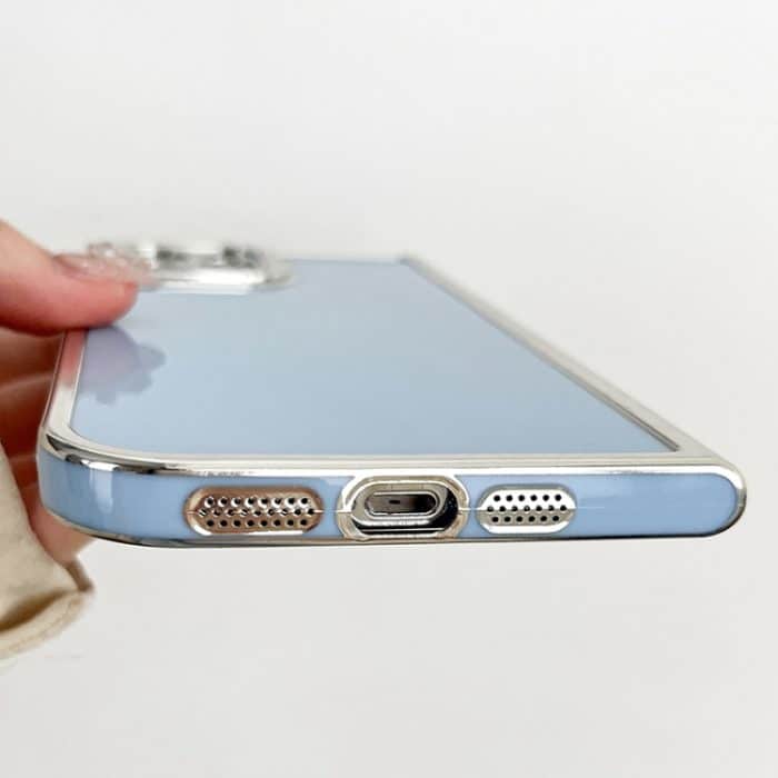 Galvanisierte einfarbige TPU-Telefonhülle mit feinen Löchern, For iPhone 12 Pro Max, For iPhone 12 Pro, For iPhone 11 Pro Max, For iPhone 11 – Bild 5