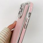 Galvanisierte Kante Mattleder TPU Telefonhülle, For iPhone 15 Pro Max, For iPhone 15 Pro, For iPhone 15 Plus, For iPhone 15 – Bild 4