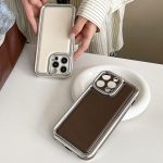 Galvanisierte Kante Mattleder TPU Telefonhülle, For iPhone 14 Plus, For iPhone 14, For iPhone 14 Pro, For iPhone 14 Pro Max – Bild 6