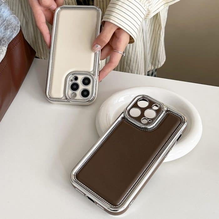 Galvanisierte Kante Mattleder TPU Telefonhülle, For iPhone 12 Pro Max, For iPhone 12 Pro, For iPhone 11 Pro Max, For iPhone 11 – Bild 6