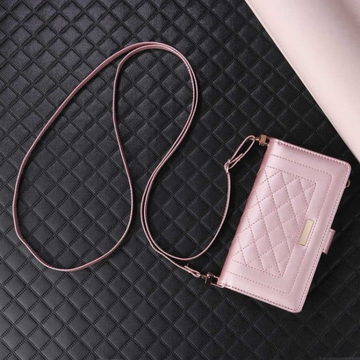 Crossbody Reißverschluss Geldbörse Rhombus Leder Handyhülle, For iPhone 15 Pro Max, For iPhone 15 Pro, For iPhone 15 Plus / 14 Plus, For iPhone 15 – Bild 2