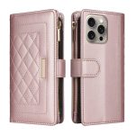 Crossbody Reißverschluss Geldbörse Rhombus Leder Handyhülle, For iPhone 15 Pro Max, For iPhone 15 Pro, For iPhone 15 Plus / 14 Plus, For iPhone 15 – Bild 3