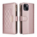 Crossbody Reißverschluss Geldbörse Rhombus Leder Handyhülle, For iPhone 14 / 13, For iPhone 14 Pro, For iPhone 14 Pro Max, For iPhone 7 / 8 / SE 2022 – Bild 3