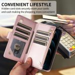 Crossbody Reißverschluss Geldbörse Rhombus Leder Handyhülle, For iPhone 11 Pro Max, For iPhone 11, For iPhone 11 Pro, For iPhone X / XS – Bild 5