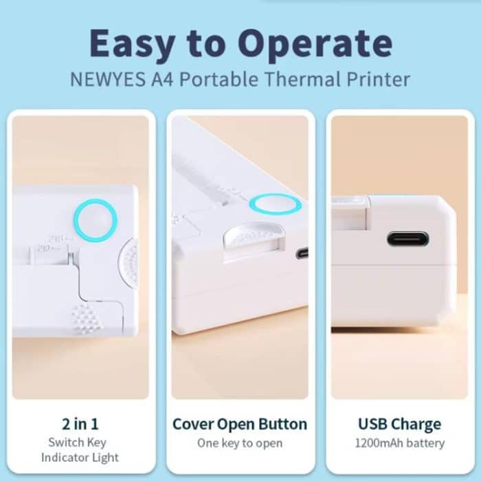 A41 203DPI Tragbarer Tattoo-Drucker Büro Arbeitszimmer Bluetooth HD Thermodrucker, A41 – Bild 11