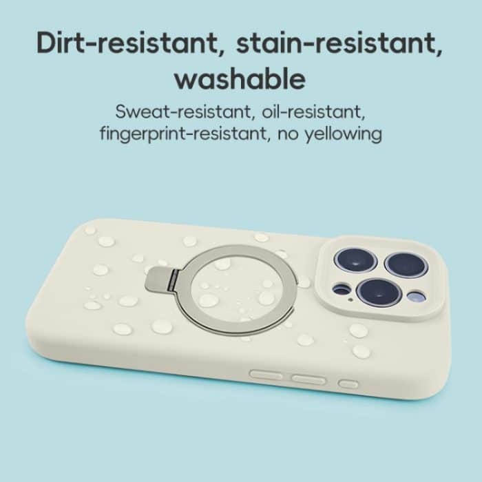 Präzisionsloch Flüssigsilikon MagSafe Metallringhalter Telefonhülle, For iPhone 12, For iPhone 12 Pro Max – Bild 8